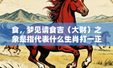 食，梦见请食吉（大财）之象是指代表什么生肖打一正准确生肖，释义答案解释分析