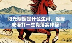 阳光明媚是什么生肖，诠释成语打一生肖落实作答!