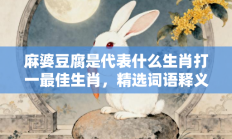 麻婆豆腐是代表什么生肖打一最佳生肖，精选词语释义答案深度剖析