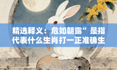 精选释义：危如朝露”是指代表什么生肖打一正准确生肖，重点词语释义答案深度解读