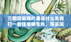 三翻四复指代表是什么生肖打一最佳准确生肖，落实词语含义阐述答解