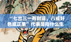 “七出三一有财现，八戒好色成正果”代表是指什么生肖打一最佳生肖，落实词语含义阐述答解