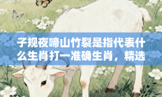 子规夜啼山竹裂是指代表什么生肖打一准确生肖，精选词语释义答案深度剖析