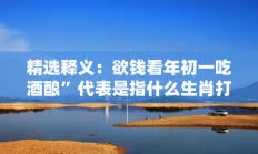 精选释义：欲钱看年初一吃酒酿”代表是指什么生肖打一正准确生肖，精选释义答案解释!