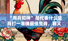 “用兵如神”是代表什么生肖打一准确最佳生肖，释义答案解释分析