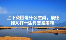 上下交困是什么生肖，最佳释义打一生肖答案解释!