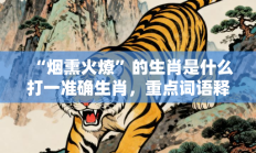 “烟熏火燎”的生肖是什么打一准确生肖，重点词语释义答案深度解读