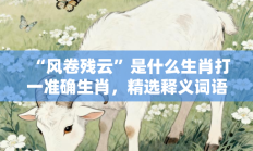 “风卷残云”是什么生肖打一准确生肖，精选释义词语答案解释