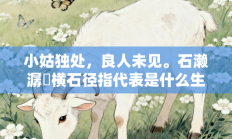 小姑独处，良人未见。石濑潺湲横石径指代表是什么生肖打一最佳准确生肖，精选释义词语答案解释