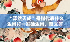 “浑然天成”是指代表什么生肖打一准确生肖，释义答案解释分析