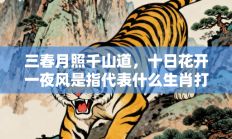 三春月照千山道，十日花开一夜风是指代表什么生肖打一正准确生肖，释义作答词语解释赏析