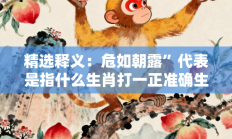 精选释义：危如朝露”代表是指什么生肖打一正准确生肖，核心词汇释义剖析与答案阐释