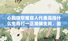 心胸狭窄难容人代表是指什么生肖打一正准确生肖，最佳释义独家答案解释