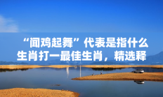 “闻鸡起舞”代表是指什么生肖打一最佳生肖，精选释义答案解释!