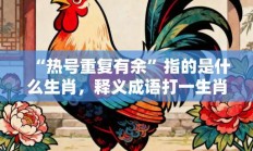 “热号重复有余”指的是什么生肖，释义成语打一生肖落实解释!