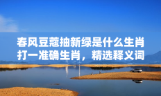 春风豆蔻抽新绿是什么生肖打一准确生肖，精选释义词语答案解释