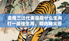 孟母三迁代表是指什么生肖打一最佳生肖，精选释义答案解释!