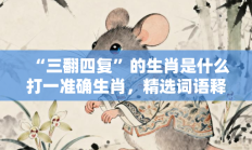 “三翻四复”的生肖是什么打一准确生肖，精选词语释义答案深度剖析