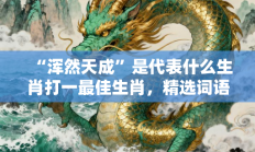 “浑然天成”是代表什么生肖打一最佳生肖，精选词语释义答案深度剖析
