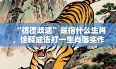 “彷徨歧途”是指什么生肖，诠释成语打一生肖落实作答!