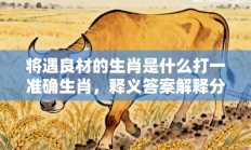 将遇良材的生肖是什么打一准确生肖，释义答案解释分析