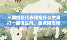 三翻四复代表是指什么生肖打一最佳生肖，重点词语释义答案深度解读