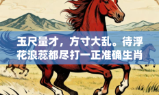 玉尺量才，方寸大乱。待浮花浪蕊都尽打一正准确生肖|代表是指什么生肖，释义作答词语解释赏析