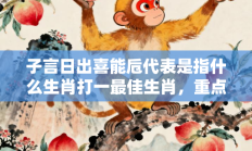 子言日出喜能卮代表是指什么生肖打一最佳生肖，重点词语释义答案深度解读