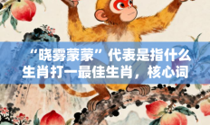 “晓雾蒙蒙”代表是指什么生肖打一最佳生肖，核心词汇释义剖析与答案阐释