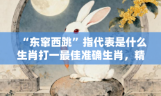 “东窜西跳”指代表是什么生肖打一最佳准确生肖，精选释义答案解释!