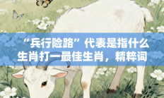 “兵行险路”代表是指什么生肖打一最佳生肖，精粹词汇答案注解与探析