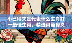 小己得失是代表什么生肖打一最佳生肖，精选词语释义答案深度剖析