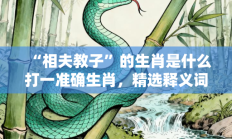 “相夫教子”的生肖是什么打一准确生肖，精选释义词语答案解释