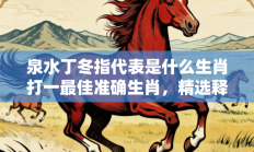 泉水丁冬指代表是什么生肖打一最佳准确生肖，精选释义词语答案解释