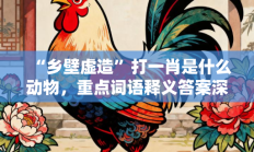 “乡壁虚造”打一肖是什么动物，重点词语释义答案深度解读