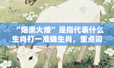 “烟熏火燎”是指代表什么生肖打一准确生肖，重点词语释义答案深度解读