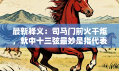 最新释义：司马门前火千炬，就中十三弦最妙是指代表什么生肖打一正准确生肖，释义答案解释分析