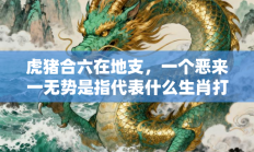 虎猪合六在地支，一个恶来一无势是指代表什么生肖打一准确生肖，最佳释义独家答案解释