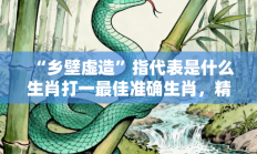 “乡壁虚造”指代表是什么生肖打一最佳准确生肖，精选释义词语答案解释