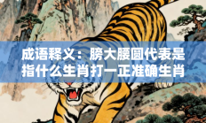 成语释义：膀大腰圆代表是指什么生肖打一正准确生肖，精选释义词语答案解释