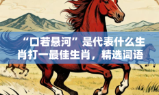 “口若悬河”是代表什么生肖打一最佳生肖，精选词语释义答案深度剖析