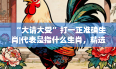“大请大受”打一正准确生肖|代表是指什么生肖，精选释义答案解释!